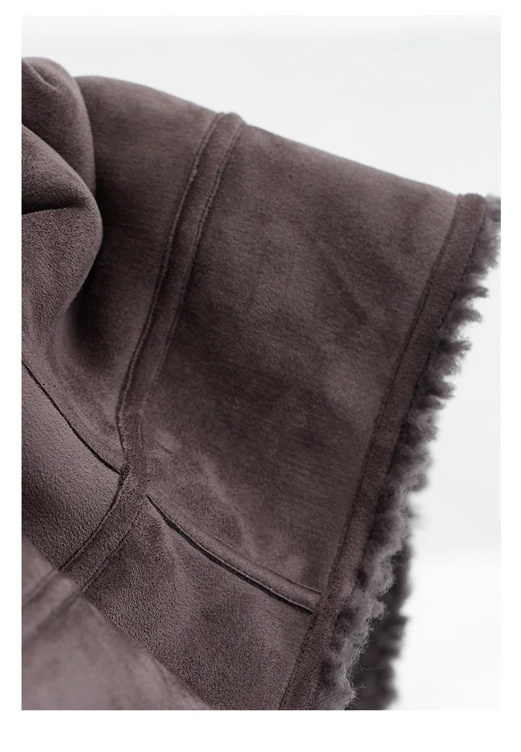 Teddy Style 100% Wool Coat ~ Women's Short Lazy-Style Jacket Loose Top Autumn and Winter New Model 2025 Faux Fur