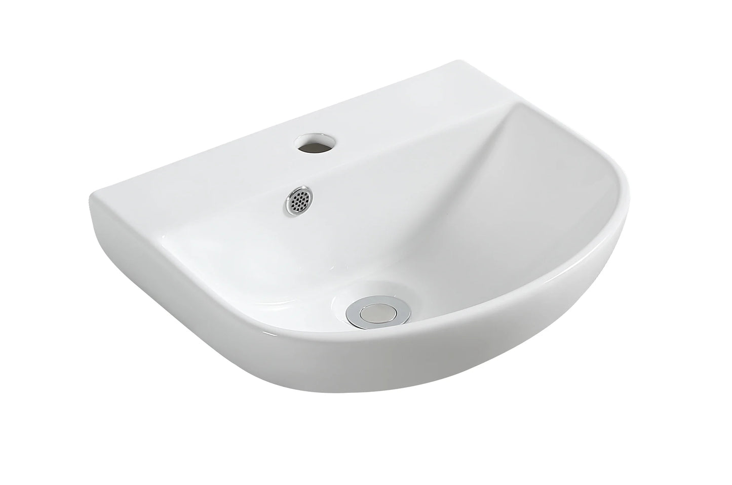 Apartment Bathroom Washbasin Bathroom Mirror Face Wash Sink White Ceramic Sink Simple Art Washbasin on The Counter