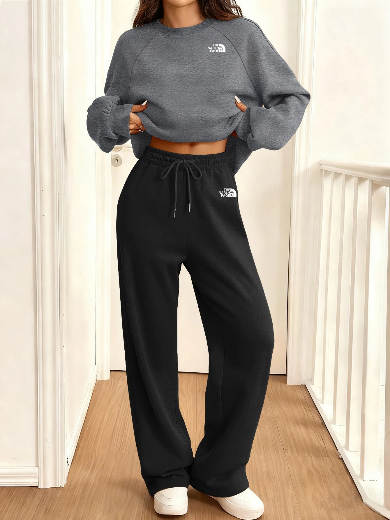 2026 Women's Tracksuit  Autumn Fashion  round-neck sweatshirt Two Pieces Outfit  Comfortable  daily street fitness jogging suit