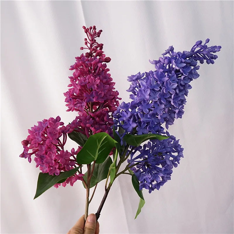 Artificial Lilac Flowers for Home Decoration, Beautiful Silk Flores, DIY Hand Flower Arrangement, Wedding, Living Room