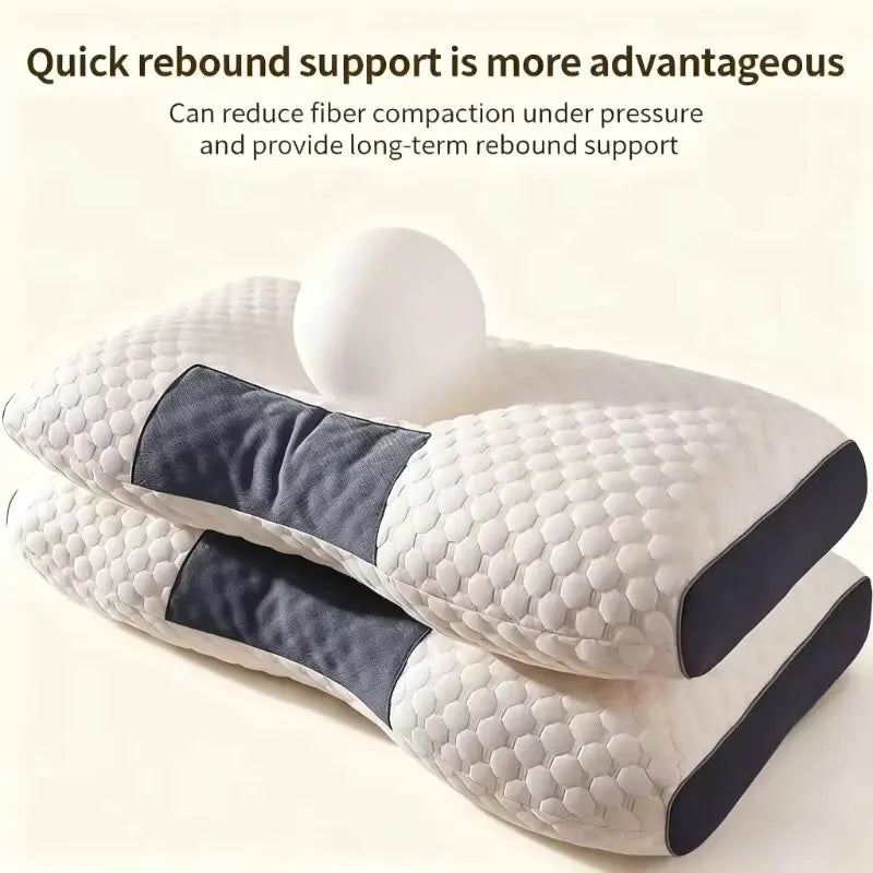 2025 NEW Honeycomb massage pillow pillow to protect cervical vertebra to help sleep home pillow core antibacterial and anti-mite