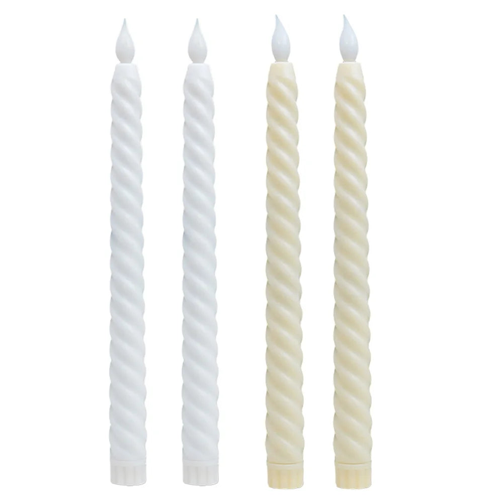 LED Flameless Taper Candles Lights Window Decorative Christmas Candles Lamp Electric Long Candles 3D-Wick Flameless Candlesticks