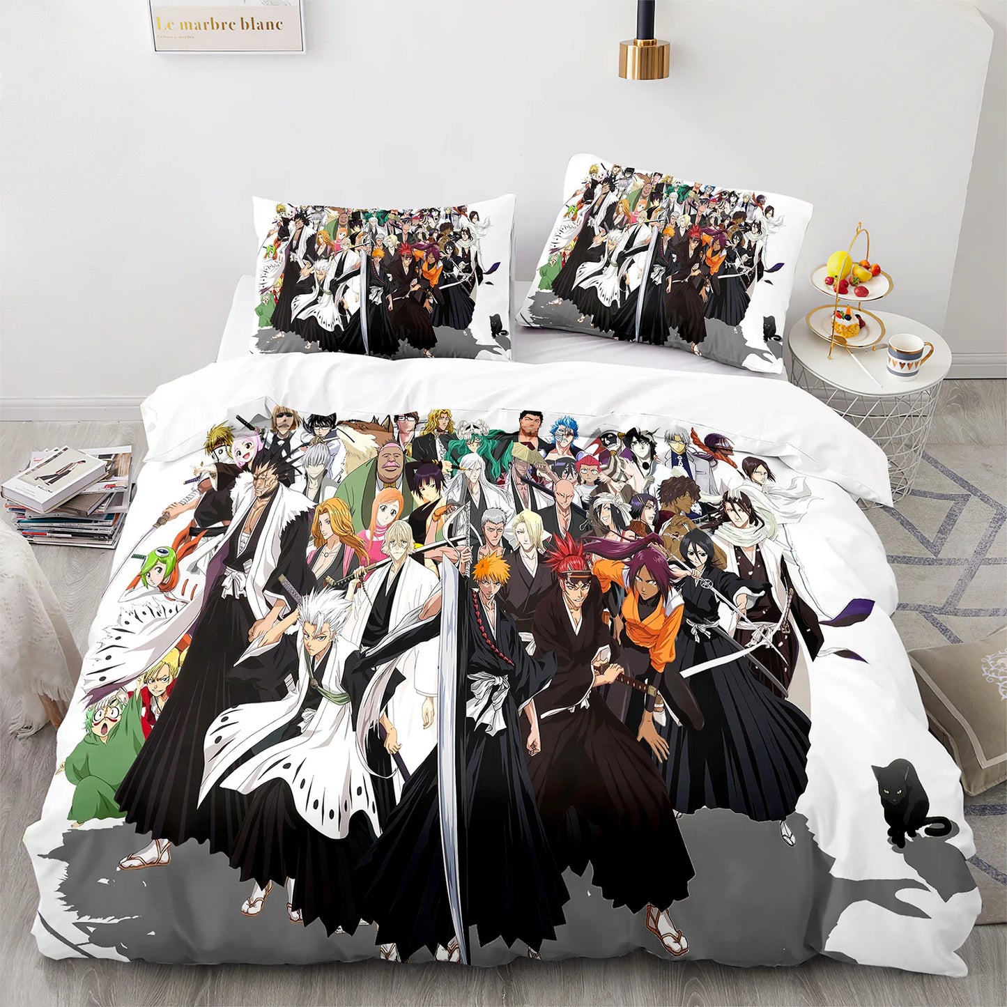 Japan Anime BLEACH Bedding Set Cartoon Comforter Duvet Cover Sets Bed Linen Twin Queen King Single Size Home Decor Kids Kawaii