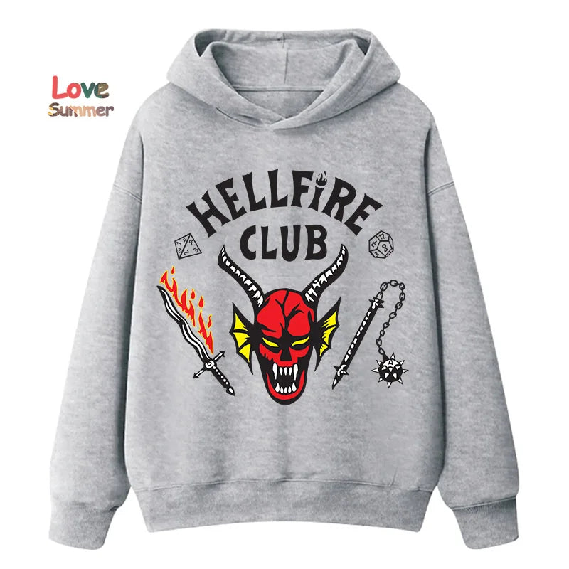 2026 Hellfire Club Monster Fashion Hoodie Stranger - Matching Family & Couples Trendy Printed Sweatshirt