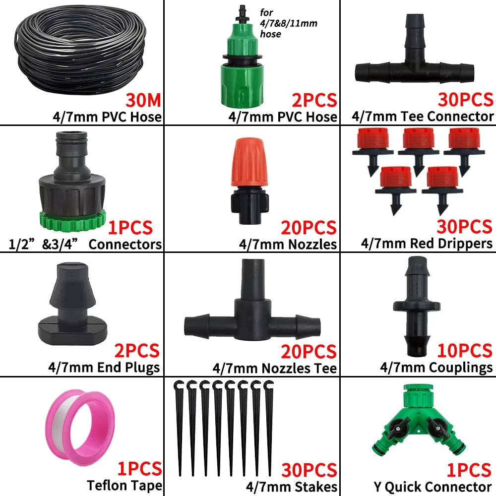 Irrigation System Garden Tools Drip Watering Kits Automatic Watering Hose With Adjustable Convenient Installtion Saveing Water