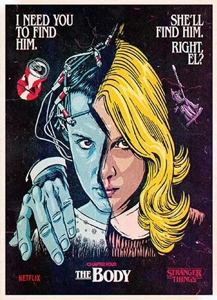 1PCS S-StrangerThings 5 Theme Frameless Canvas Core Print - HD Poster Decor Home Decor Living Room Bedroom Movie Peripheral