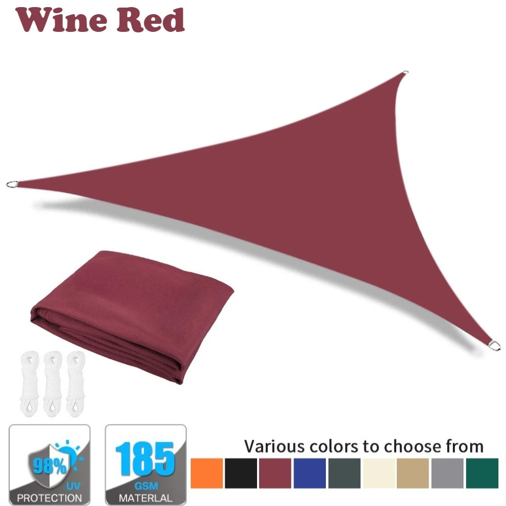 Triangle Sun Shade Sail Canopy 98% UV Block Sun Shelter Shade Cover for Outdoor Patio Pool Beach Backyard Garden Sunscreen Tents