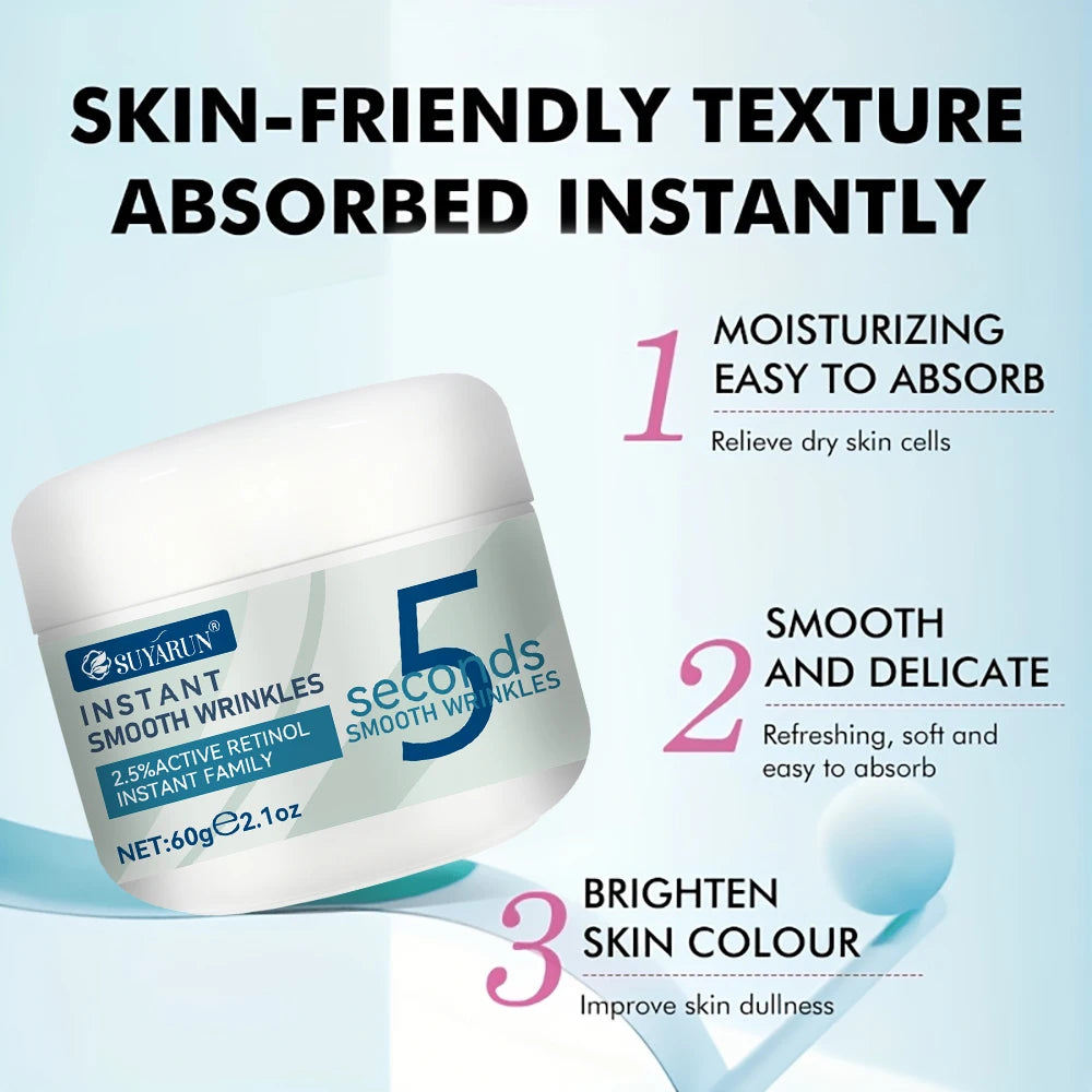 SUYARUN SUYARUN 5-Second Anti-Wrinkle Cream with Collagen & Hyaluronic Acid Anti-Aging Face Firming Moisturizer for All Type.