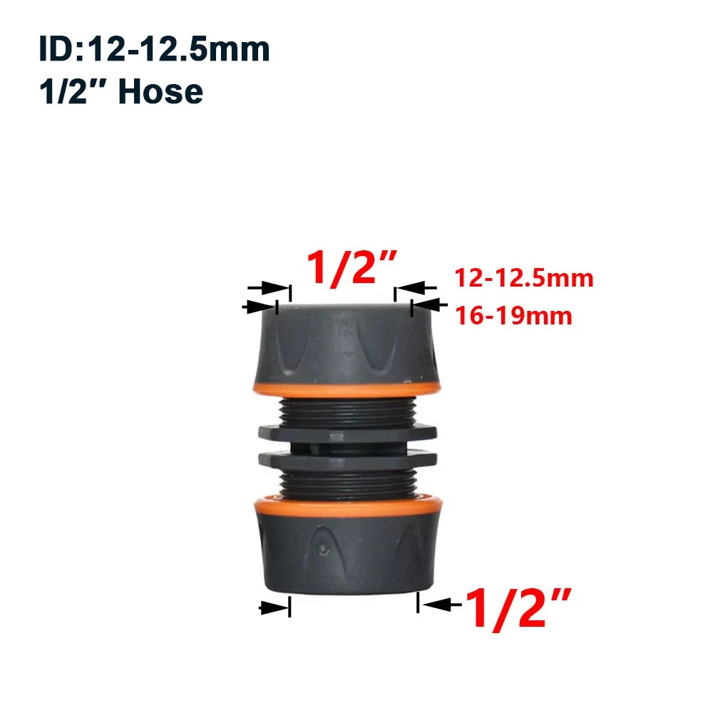 1Pcs 1/2" Garden Hose Connector - 12mm PVC Extension Joint Adapter for Irrigation Systems & Water Pipe Repair