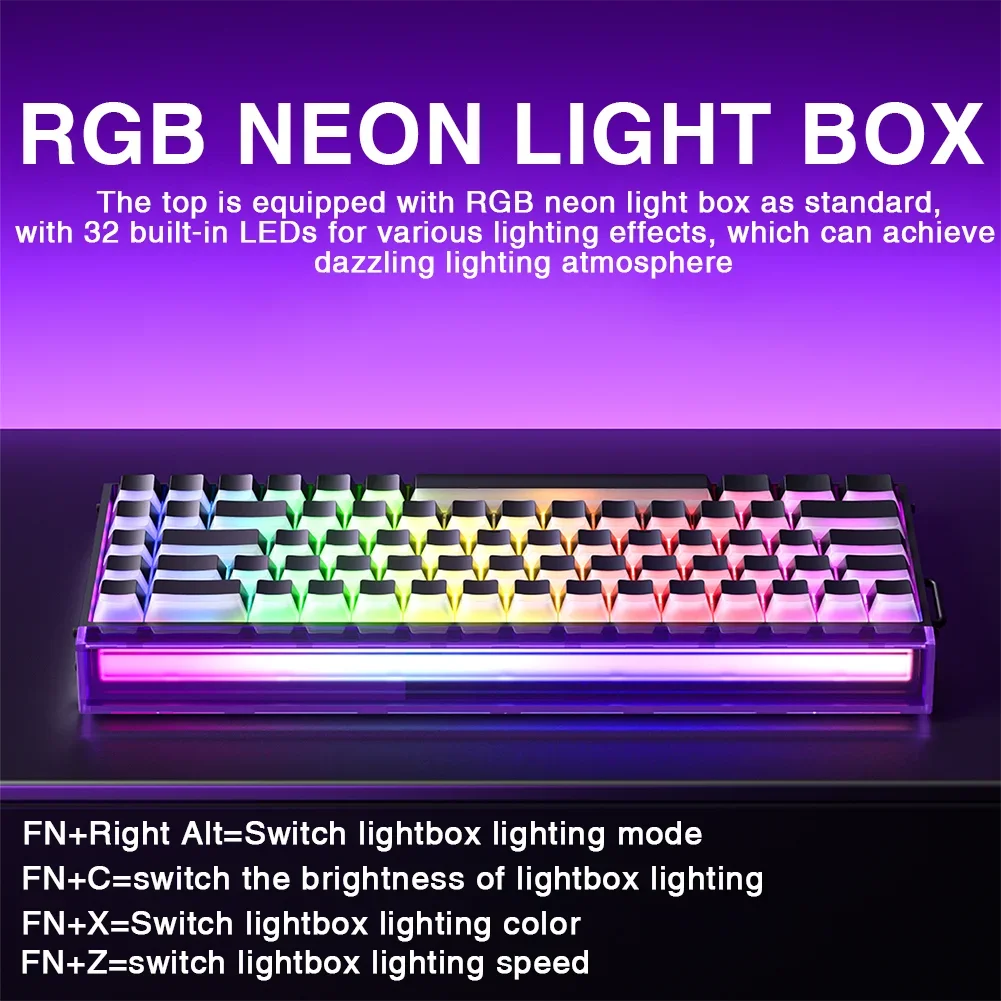 AULA HERO 68HE Magnetic Switch Keyboard Rapid Trigger 8K Polling Rate Esports Gaming Keyboard RGB Wired Mechanical Keyboard