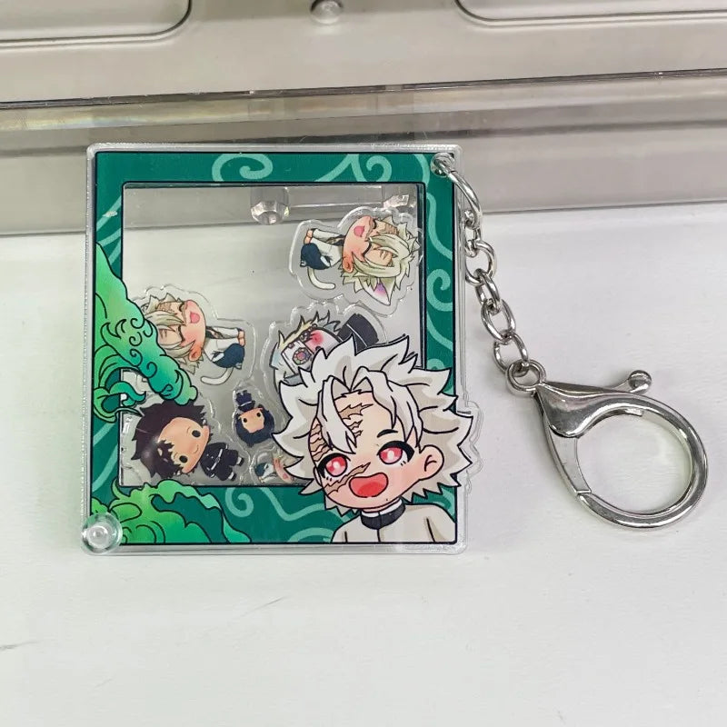 Demon Slayer Kamado Tanjirou Kamado Nezuko Tomioka Giyuu Anime Cartoon Peripherals Shake Pendant Gift Creative Backpack Keychain