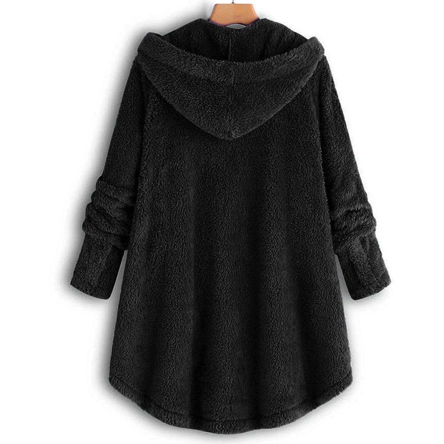 Autumn Winter Coat Women Warm Coat Wool Jacket Female Plush Coat Hooded Jacket New Women's Coats Solid Color Jacket