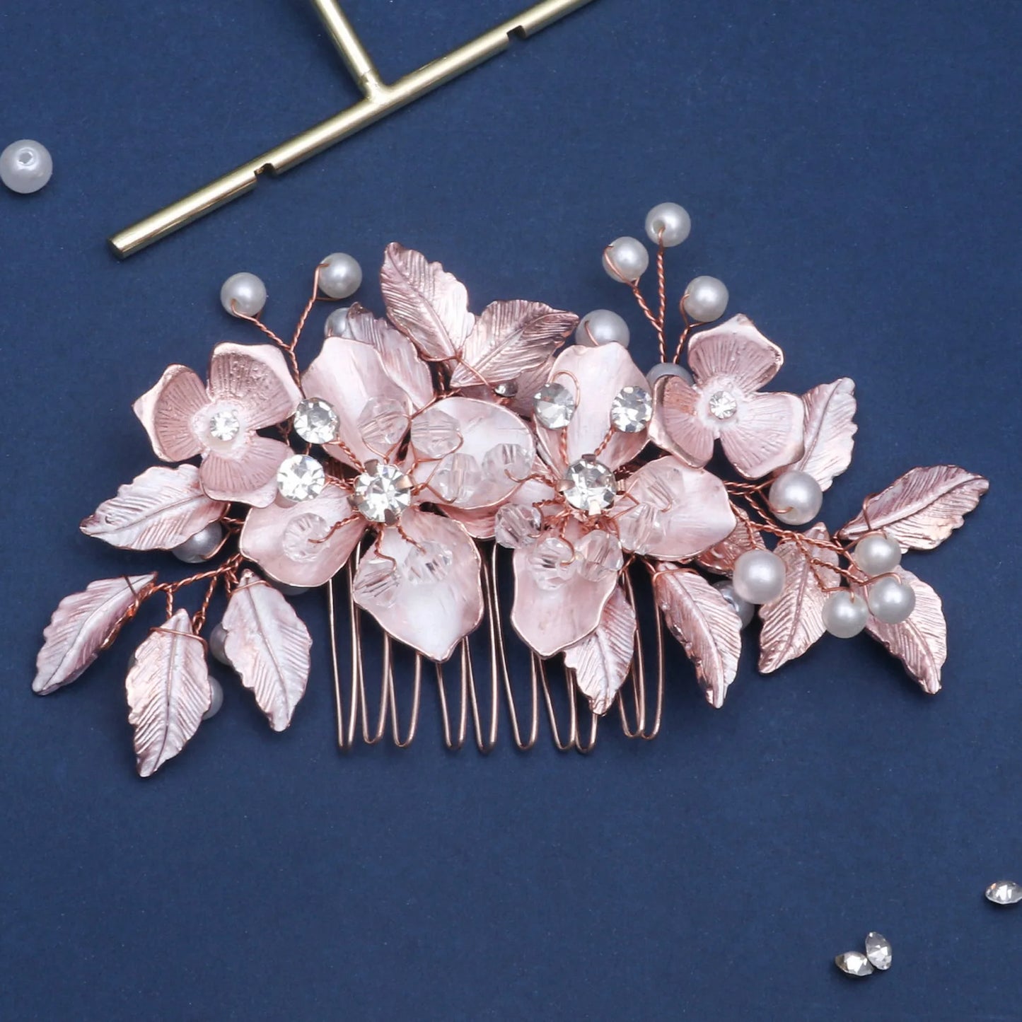 Wedding Hair Combs Hairpins Clips for Bride Women Girls Hair Jewelry Accessories Bling Rhinestone Headpiece Hair Styling Jewelry