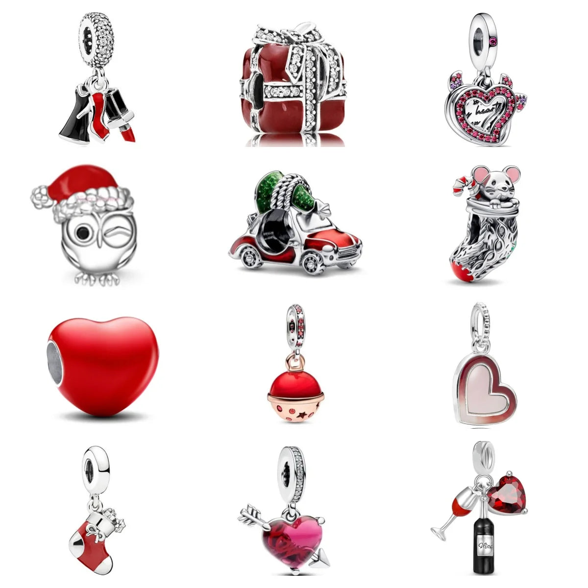 2024 925 Silver Plated Valentine's Day gift for lovers Pendant Charms it Original Bracelet For Women DIY Fashion Jewelry Making