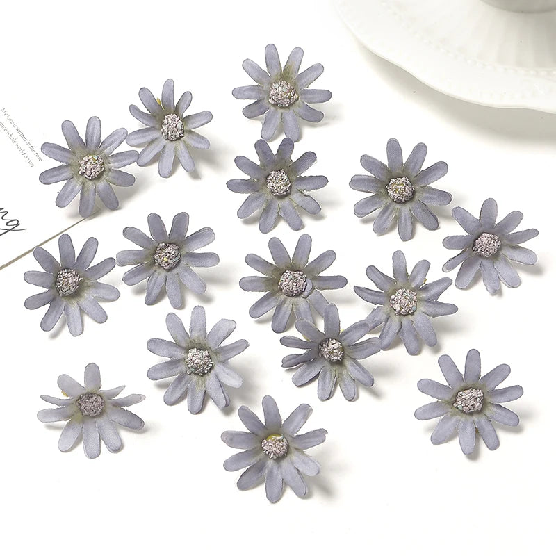 30/50Pieces 3cm Silk Rose Artificial Flowers Heads Fake Flowers for Home Decor Room Wedding Decoration DIY Garland Accessories