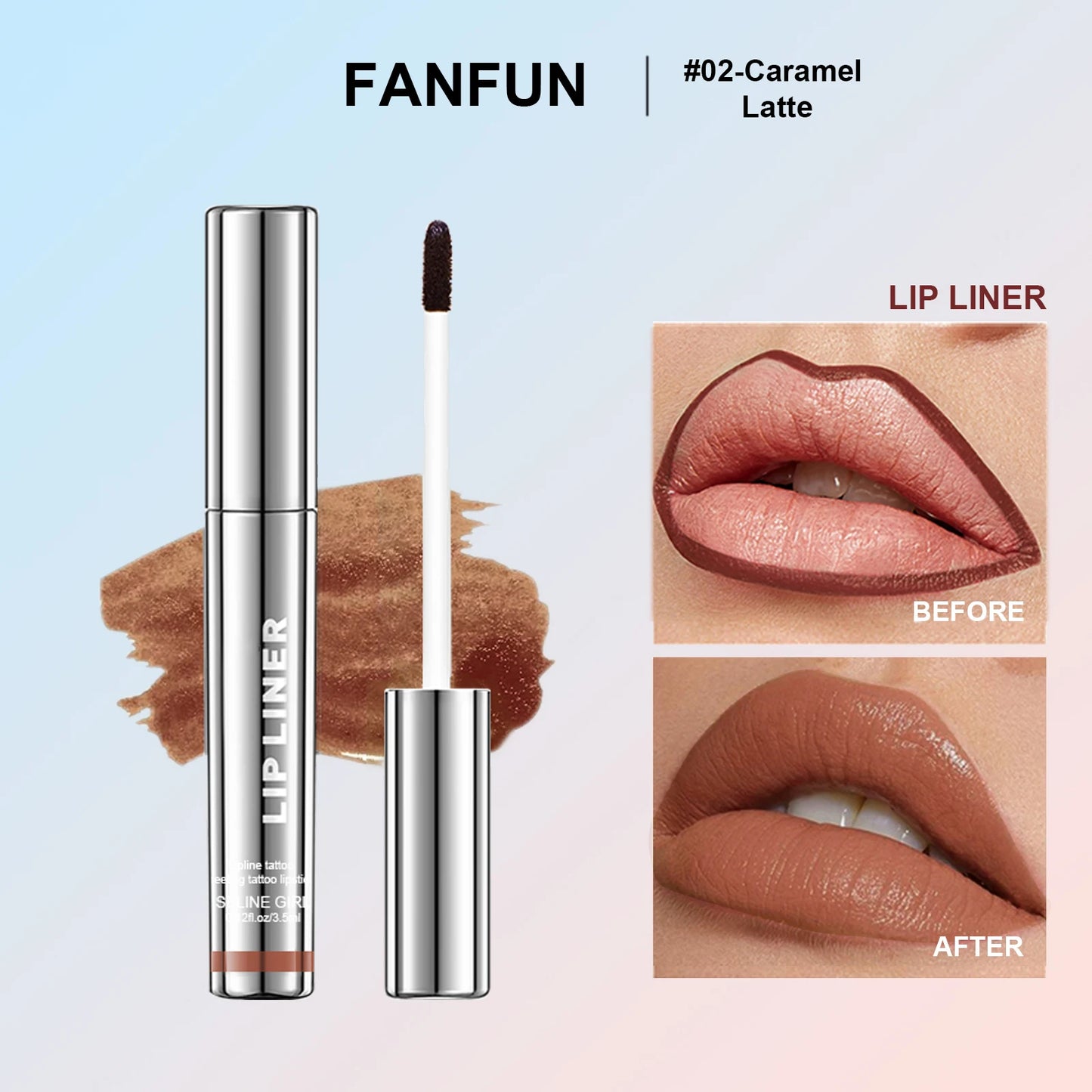 Waterproof Lip Liner Peel Off Tattoo Lipgloss Waterproof Long Lasting Matte Lip Tint Brown Contour Tear-off Lips Stain Cosmetic