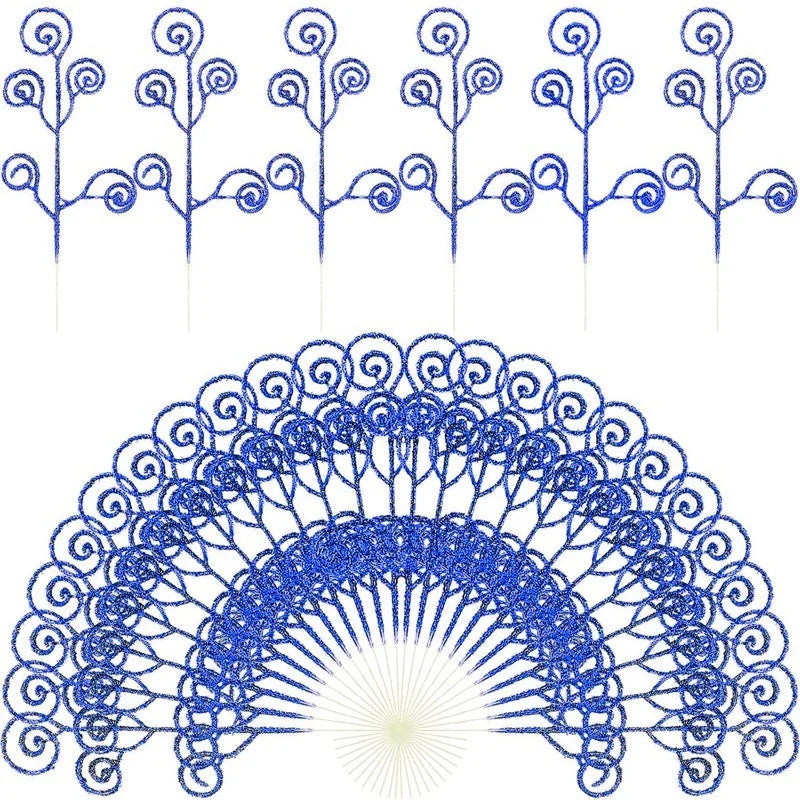 Berry Stems Christmas Tree Artificial Flowers Decorations Xmas Hanging Ball Snowflakes Ornament for Home Decor New Year Decor