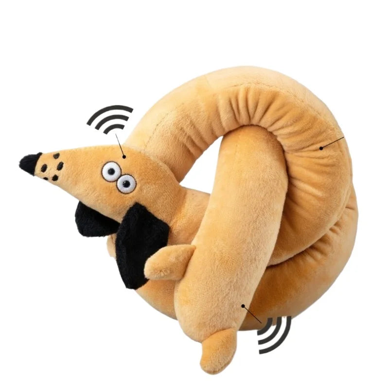 Interactive Dog Toy Non-stuffed Soft Plush Toy Puppy Teeth Cleaning Chew Toys Bit Resistant Squeaky Pet Dog Plush Toy