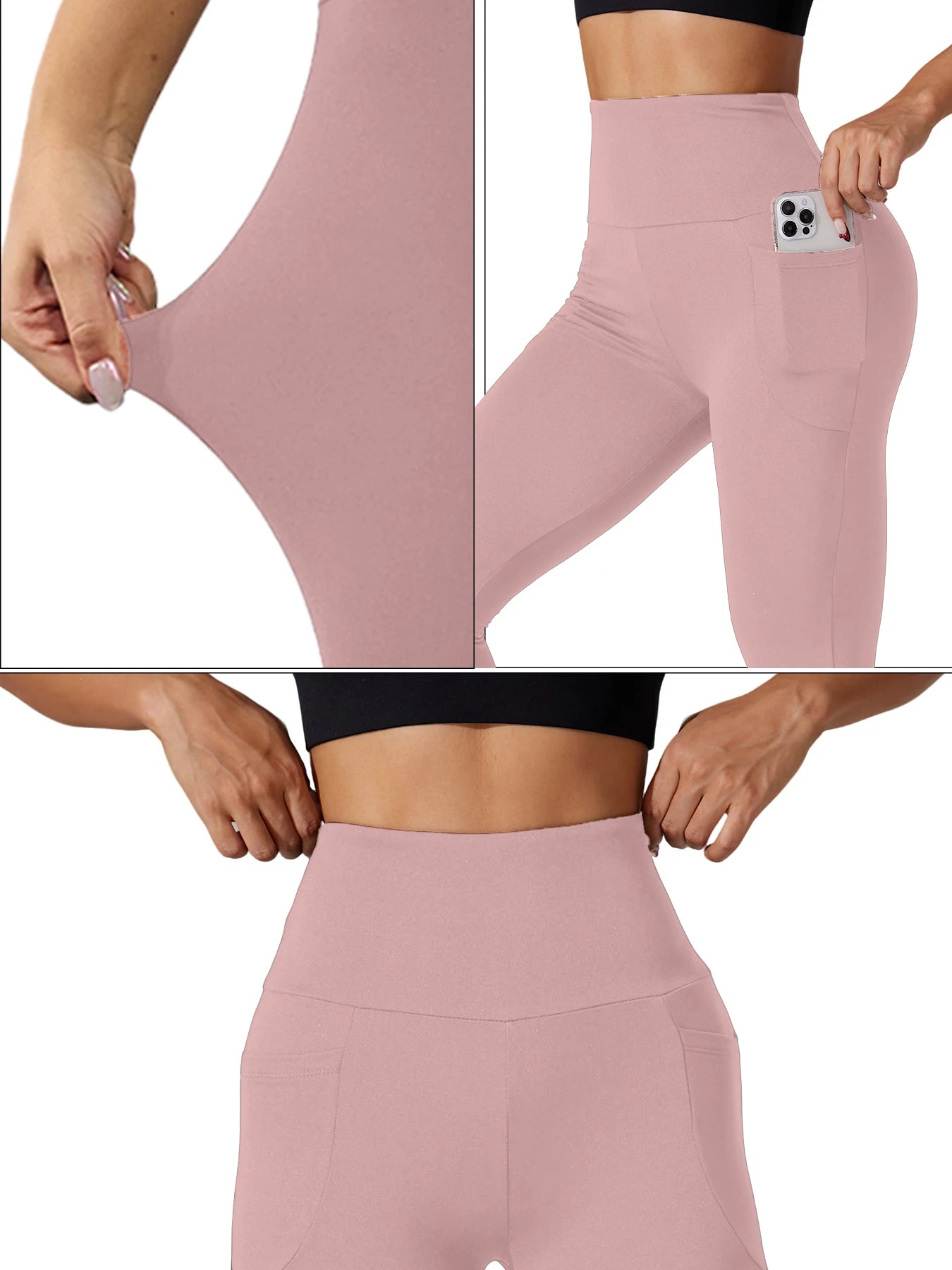 Women's Super Soft Leggings with Pockets, High Waisted Tummy Control for Yoga Workout and Casual Lounge Wear Comfort