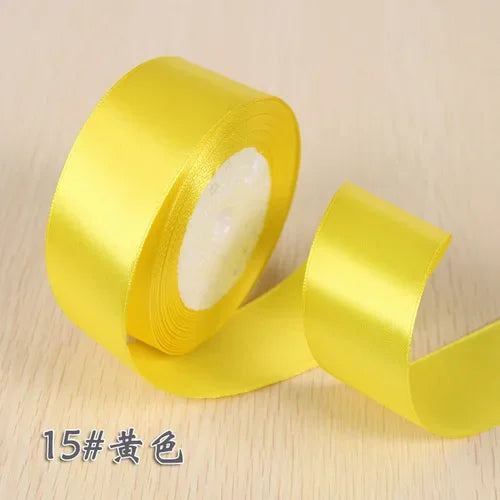 25Yards 6/10/15/20/25/40/50mm Silk Satin Ribbon Wedding Party Christmas Ribbon Flowers Gifts Decorated DIY Apparel Sewing Fabric