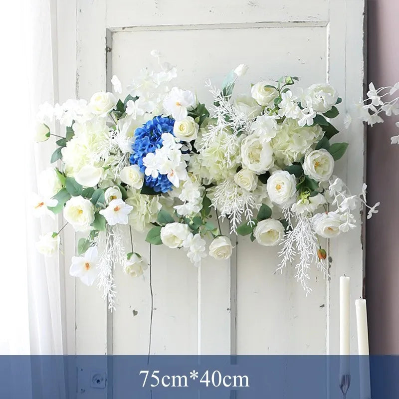 Wedding Props Artificial Flower Row Road Leading Flower Ball Floral Arch Arrangement Welcome Sign Dec Outdoor Wedding Decoration