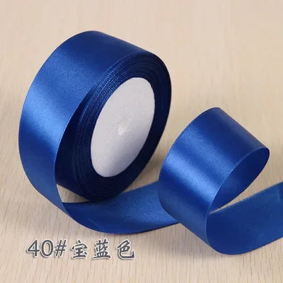 25Yards 6/10/15/20/25/40/50mm Silk Satin Ribbon Wedding Party Christmas Ribbon Flowers Gifts Decorated DIY Apparel Sewing Fabric