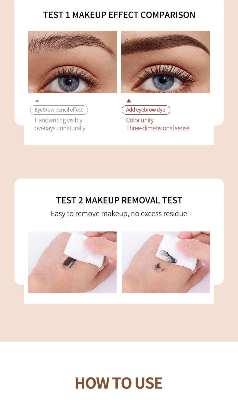 4Color Waterproof Eyebrow Gel Long Lasting Sweatproof No Smudging Natural Eyebrow Cream Makeup For Perfect Brows Cosmetics