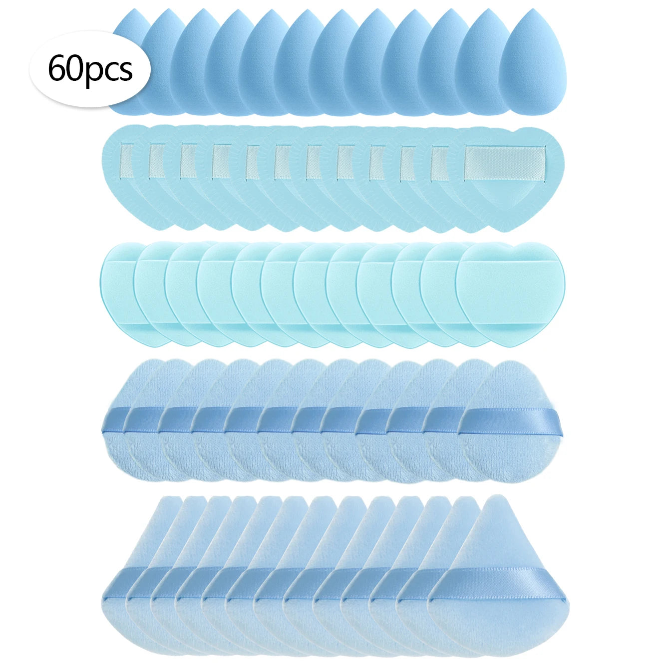 15/30/60 Mini Makeup Sponge Powder Puff Beauty Sponge for Makeup Concealer Liquid Foundation Face Cosmetic Puff Makeup Sponge