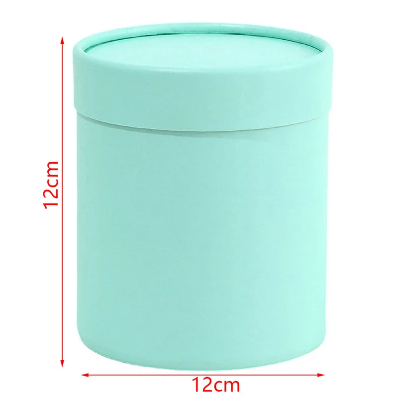 Flower Box 12cm Round Cardboard Gift Boxes Wedding Party Rose Flower Packaging Decoration Valentine's Day Gifts Supplies