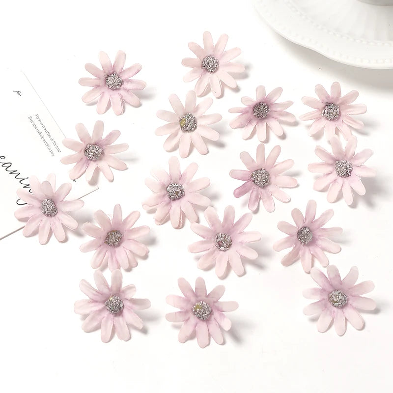 30/50Pieces 3cm Silk Rose Artificial Flowers Heads Fake Flowers for Home Decor Room Wedding Decoration DIY Garland Accessories