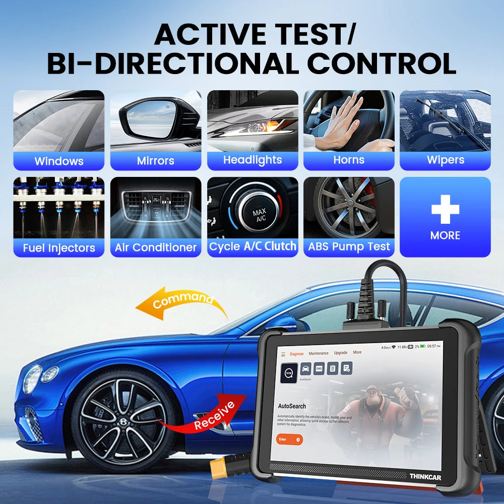 MUCAR THINKSCAN 689 Car Diagnostic Tools CANFD DOIP Bi-directional ECU Coding 34 Resets Life Free Obd2 Scanner Key Programing