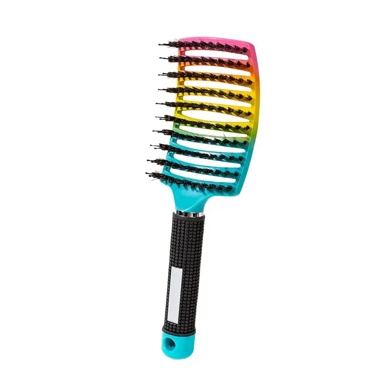 Hair Brush Scalp Massage Comb Hairbrush Bristle&Nylon Women Wet Curly Detangle Hair Brush for Salon Hairdressing Styling Tools