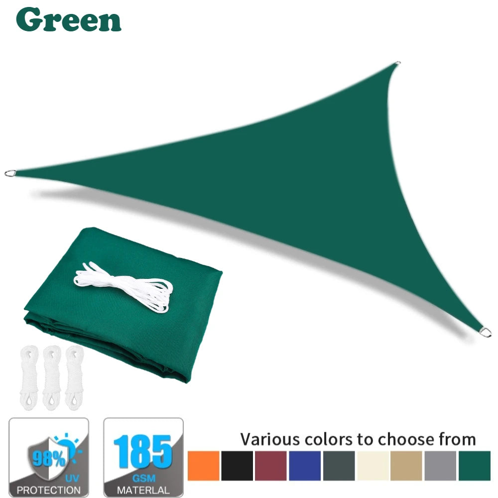 Triangle Sun Shade Sail Canopy 98% UV Block Sun Shelter Shade Cover for Outdoor Patio Pool Beach Backyard Garden Sunscreen Tents