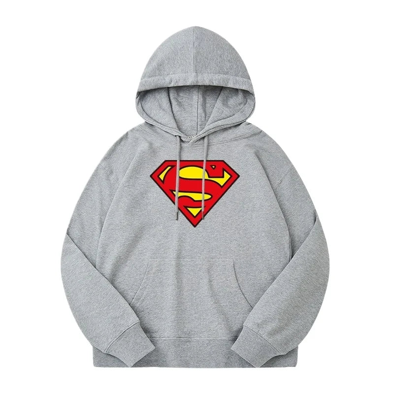 Comic book superhero superman hooded sweater men's clothes can be matched in all seasons