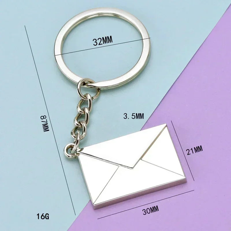 Love Letter Envelope Keychain Cartoon Heart To Puzzle Couple Mini Drawing Board Valentine's Day A Pair Customized Pendant Gifts