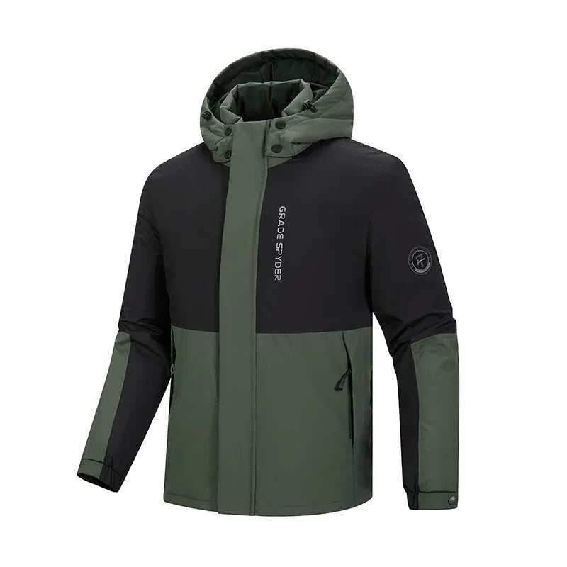 Hooded Parkas Brand Windproof Outwear New Winter Men Warm Coat Mens Winter Hat Parkas Male Jacket Windbreak Parkas Long Jacket