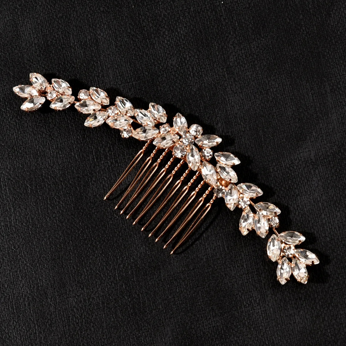 Classical Women's Hair Bun Coiffure Rattan Rhinestone Welding Shaped Hair Comb Wedding Styling Bridal Headdresses