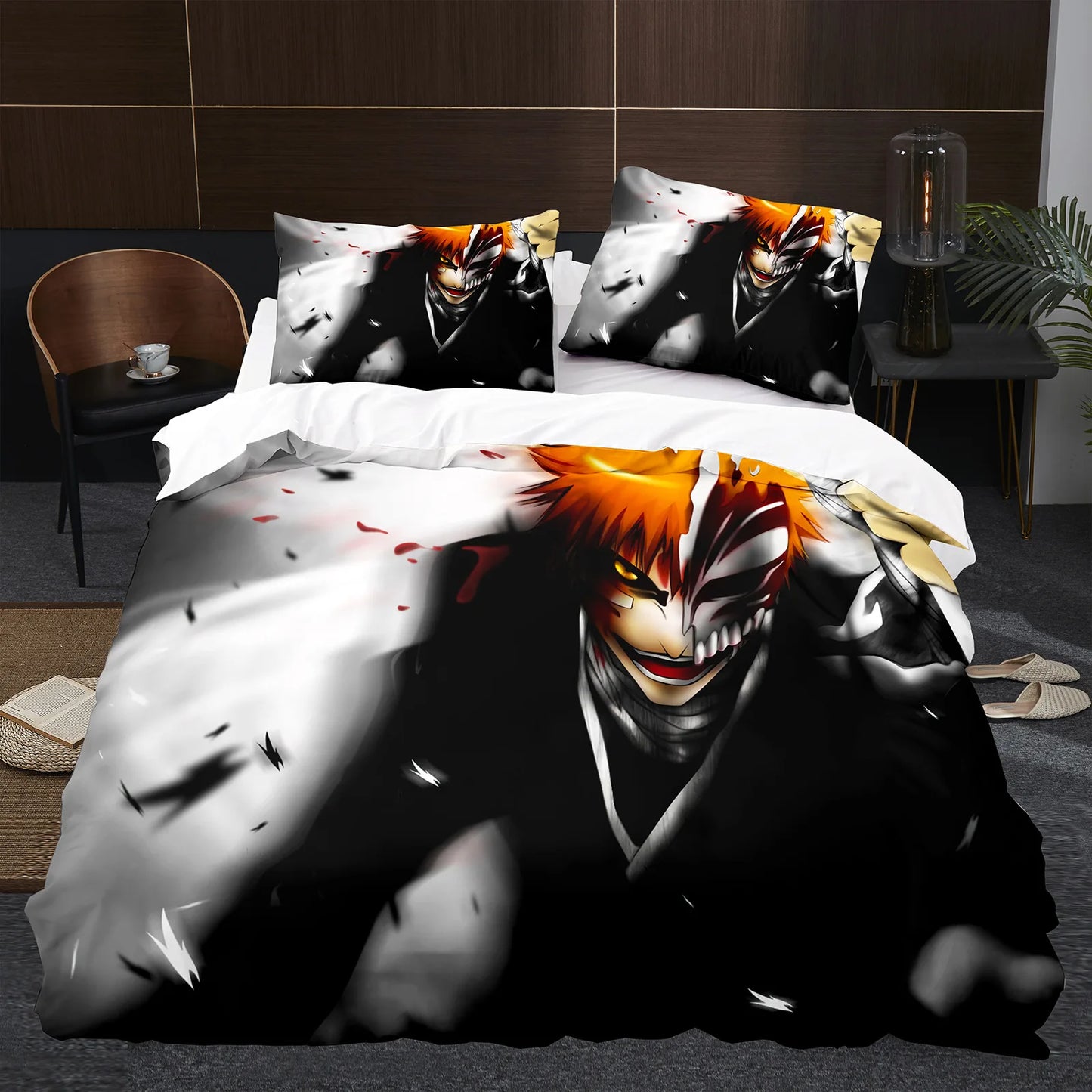 Japan Anime BLEACH Bedding Set Cartoon Comforter Duvet Cover Sets Bed Linen Twin Queen King Single Size Home Decor Kids Kawaii