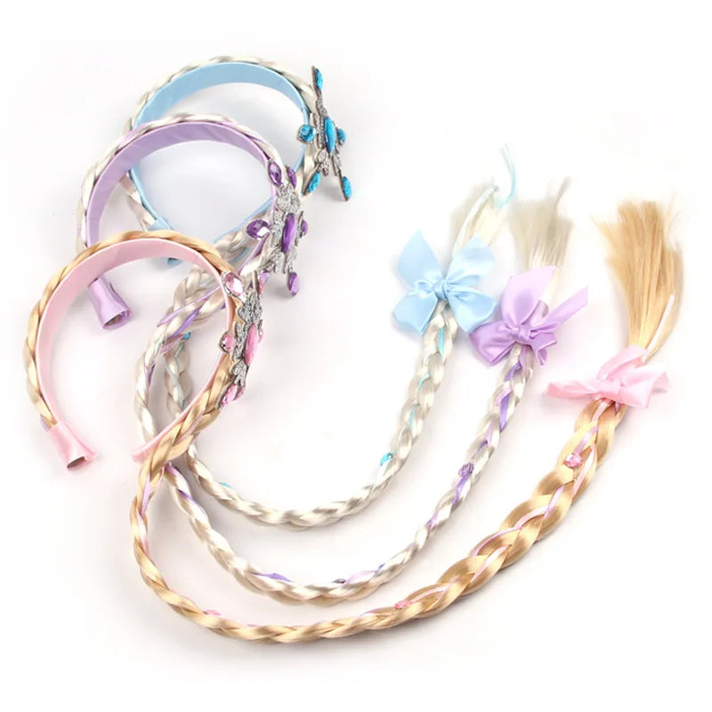 Disney Frozen Children's Hair Accessories Bow Headbands Little Girl Princess Elsa Cartoon Photo Decoration Headwear