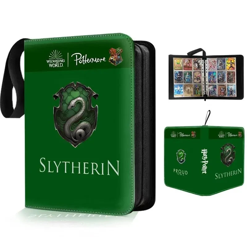 Harry Potter Card Book  Binder Album Holder Collcetion Card 900pcs Card Holder 9 Grid PU Gold Stamping Folder Toy Gift