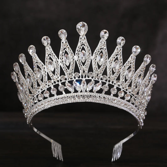 Tiara Crown for Women Girls, Wedding Tiara for Bride, Princess Hair Accessories for Birthday Prom Party Quinceanera