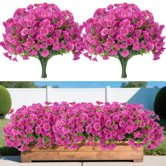 Artificial Flowers for Outdoors Decoration Silk Faux Flowers Uv Resistant Fake Plants for Garden Balcony Yard Porch Home Decor