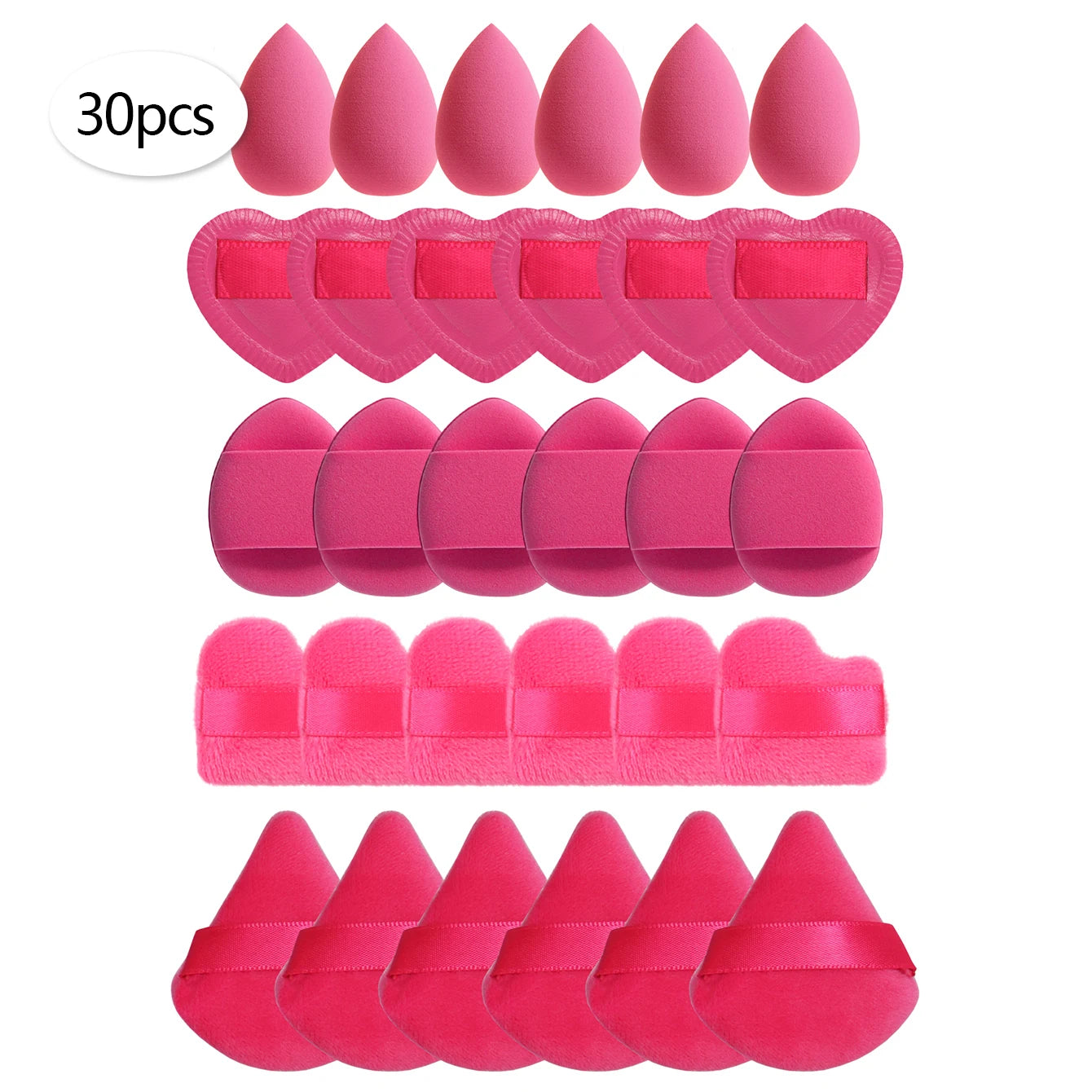 15/30/60 Mini Makeup Sponge Powder Puff Beauty Sponge for Makeup Concealer Liquid Foundation Face Cosmetic Puff Makeup Sponge