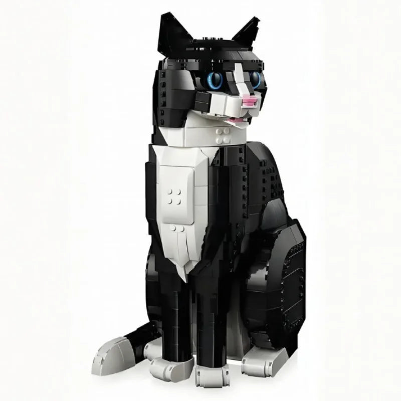 1710pcs  Hot Toy Ideas Cute Cartoon Cat Tuxedo Cat 21349 Building Blocks Assemble Puzzle Model For Birthday Christmas Gift