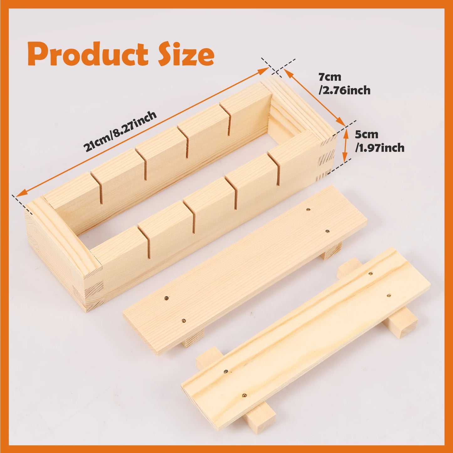 Sushi Maker Equipment Kit Wood Kimbap Sushi Rolls Mold Square shaped Sushi Making Tools Cake Roll Mold Sushi Rice Roll