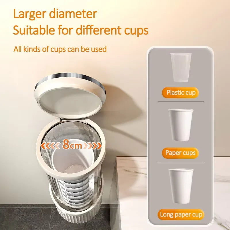 Water Cup Storage Bar Counter Rack Disposable Cup Cup Holder Wall Mounted Water Dispenser High-end Paper Cup Holder