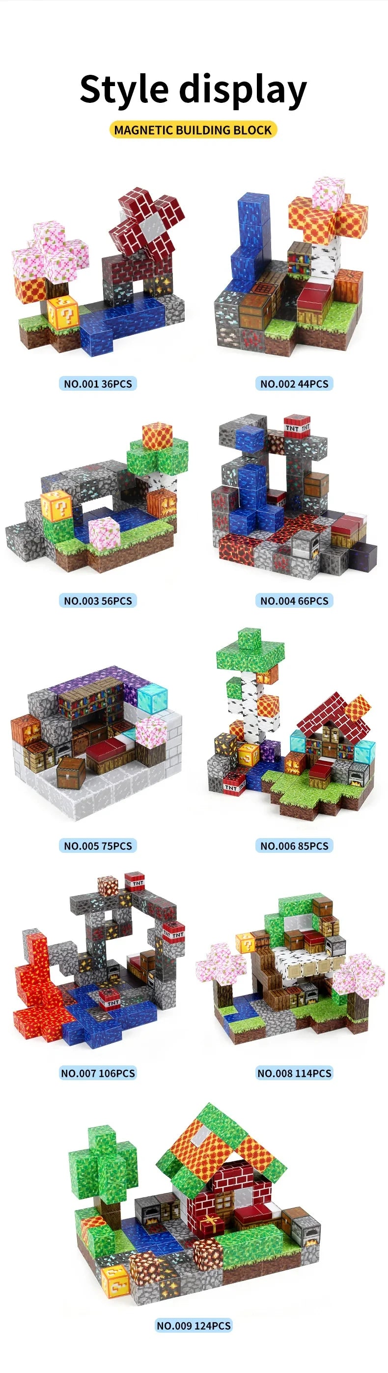 80PCS educational toy magnetic building blocks kids DIY building sets star diamond magnetic tiles for kids Christmas gift