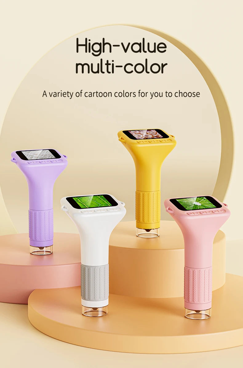 1000x Digital Microscope For Kids 2-Inch IPS Screen 2MP Optical Lens With Camera And Video Function for Christmas Birthday Gift