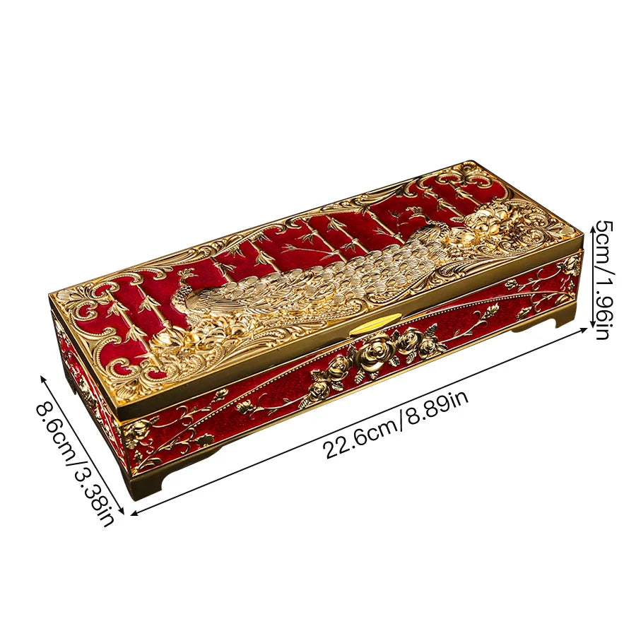 1 large European jewelry box, necklace, earrings, rings, cosmetics storage, table decoration, birthday, Valentine's Day gift.