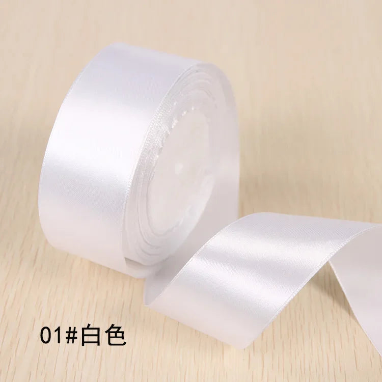 25Yards 6/10/15/20/25/40/50mm Silk Satin Ribbon Wedding Party Christmas Ribbon Flowers Gifts Decorated DIY Apparel Sewing Fabric